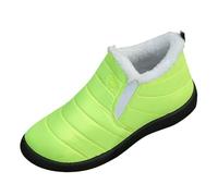 Scarpe invernali unisex imbottite, calde, impermeabili, invernali, da uomo e da donna, antiscivolo, leggere, senza lacci, scarpe da neve, verde chiaro, 46 EU