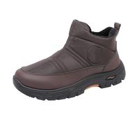 Scarpe Invernali Uomo Lavoro Imbottiti Caldo Stivaletti Da Neve Sportiva Sneaker Pelo Doposci Stivali Corti Antiscivolo Impermeabili Stivaletto Slip-On Trekking Casual Scarponi Tinta Unita Da Sci