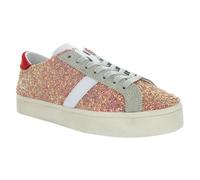 Scarpe italiane da donna D.A.T.E. HILL DOUBLE in pelle rosa glitterata
