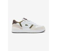 Scarpe Lacoste T-Clip Set Leather bianco beige verde - 43