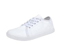 Scarpe larghe a piedi nudi da uomo con lacci, comode, alla moda, con tomaia in pelle traspirante, con lacci, suola in gomma leggera, scarpe da ginnastica per tutti i giorni, per gite di fine settimana
