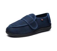 Scarpe Larghe per Diabetici Piedi Gonfi per Uomo Donna Comode Leggere Pantofole Ortopediche Pianta Larga con Adesivo a Strappo (Blu, Adulto, 39, Numero, Sistema Taglie Calzature EU, Larga)
