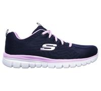Skechers Sneaker Graceful Get Connected Donna Blu navy/rosa Taglia 36 Vegan
