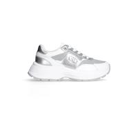 Scarpe Liu Jo Eva 02 Sneakers Casual Donna Pelle Bianco/Argento