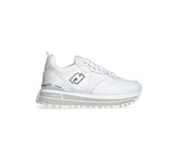 Scarpe Liu Jo Maxi Wonder 01 Sneakers Casual Donna Pelle Bianco