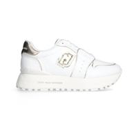 Scarpe Liu Jo Maxi Wonder 85 Sneakers Casual Donna Pelle Bianco
