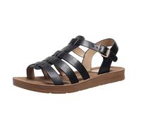Scarpe Mare Donna Sandali Eleganti Estive Women's Sandals Summer Europe And The States And Southeast Flat Bottom Large Size Women's Thick Bottom Sandals Sandali Bassi Donna Estivi Scarpe (Black 36)