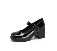 Scarpe Mary Jane da Donna con Plateau e Fibbia con Tacchi Alti Moda Casual Stile College Principessa Scarpe Temperamento Elegante Scarpe Singole