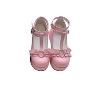 Scarpe Mary Jane da donna con plateau, tacco basso, in pelle verniciata, stile lolita/gotico, voluminose, da abbinare a un vestito, Stile 2, 38 EU