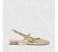 Scarpe Mary Jane da donna con specchio metallico color oro chiaro, ballerine semplici con cinturino sul retro, adatte per l"uso quotidiano, appuntamenti, feste, vacanze EUR36,EUR37,EUR38,EUR39,EUR40,E