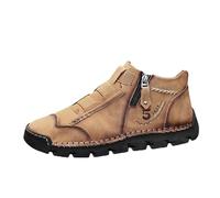 Scarpe Matufit for uomo e donna, scarpe ortopediche Matufit for uomo, scarpe basse slip-on con cerniera laterale for uomo e donna(Brown,11)