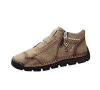 Scarpe Matufit for uomo e donna, scarpe ortopediche Matufit for uomo, scarpe basse slip-on con cerniera laterale for uomo e donna(Khaki,7.5)