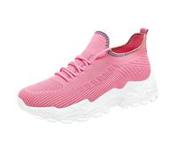 Scarpe Memory Foam Running Donna Scarpe Tennis Donna Comode Sneakers da Ginnastica Casual Estive in Mesh Traspirante,Suola Spessa,Sneakers da Ginnastica con Rialzo,Hundred,Corsa Sport