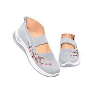Scarpe Mocassini Donna Ortopedico Scarpe Mesh Elegante Cuscino d'Aria Spessore Suola Sneaker Ortopedici a Punta Chiusa Antiscivolo Sneakers Zeppa Estive Leggere Slip-On Casual Sportive Comode Morbida