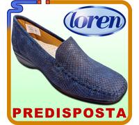 SCARPE MOCASSINI LOREN SERPE NUVOLATO ABISSO PELLE CALZ. L PREDISPOSTO MOCASSINO