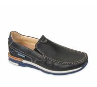Scarpe mocassini Valleverde 13823 pelle blu Listino