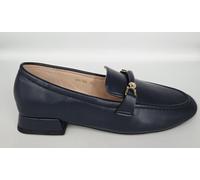 Scarpe mocassino donna Francesco Milano in vera pelle blu navy modello G04-06A