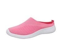 Scarpe morbide da donna in tessuto traspirante Go Walking Shoes Arch Support Mani Slip in Sneakers Donna Scarpe Casual Ampia Larghezza, rosa, 39.5 EU
