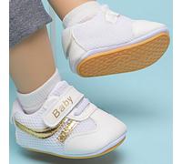 Scarpe morbide e casual con suola in gomma per neonati e bambini, adatte per camminare dentro e fuori, primavera/autunno, 0-1 anni CN10-11,CN12-13,CN14-15Blocchi di colore,Lettere