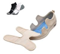 Scarpe morbide per diabetici, Leggere e con Supporto, comode Scarpe Larghe per Anziani(Beige,46 EU)