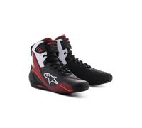 Stivali da moto Alpinestars Faster-4 nero-bianco-rosso scuro 45