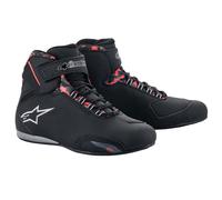 Scarpe moto Alpinestars SEKTOR WATERPROOF Nero Grigio scuro Rosso Fluo 13.5