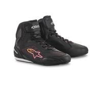 Alpinestars Stella Faster 3 Rideknit Scarpe da moto da donna, nero-rosa-giallo, taglia 43 44 per donne