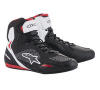 Scarpe moto estive Alpinestars Faster-3 rideknit uomo black white red