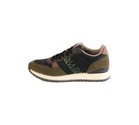 NAPAPIJRI Uomo Sneakers in Nylon Scamosciato Verde e Nero