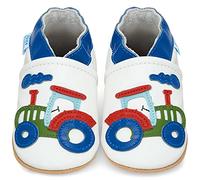 Scarpe Neonato Maschio Scarpe Bimbo in Morbida Pelle - Trattore - 6-12 Mesi