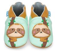 Scarpe Neonato - Scarpe Bambino - Scarpine in Morbida Pelle - Bradipo - 0-6 Mesi