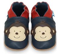 Scarpe Neonato Scarpine Bimbo Primi Passi in Pelle - Scimmia 0-6 Mesi