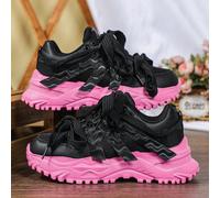 Scarpe nere classiche da uomo in rete, traspiranti e versatili, con suole rosa rinforzate, che aumentano l'altezza e sono durevoli, adatte per tutte le stagioni, senza stampe, semplici e leggere, idea