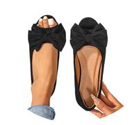 Scarpe Nere Donna Sneakers da Ginnastica Casual Elegante con Fiocco per Lavoro e Viaggi comodità Quotidiana Stile Versatile Tutte Le Occasioni (Black, 42)