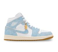 Nike Air - Jordan 1 - Sneakers alte bianche e denim-Bianco WM 8.5