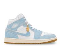 Nike Air - Jordan 1 - Sneakers alte bianche e denim-Bianco WM 8.5
