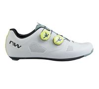 Northwave Revolution Scarpe Ciclismo Strada Unisex, Suola Morph Carbon, Doppio SLW3, Scarpe Bici da Corsa, Light Grey Sage EU 46