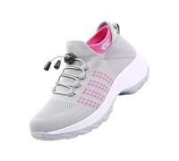 Scarpe ortopediche da donna Arch Support Walking Shoes Scarpe da ginnastica leggere Scarpe da passeggio comode e traspiranti per fascite plantare allevia il dolore, Grigio - C, 38