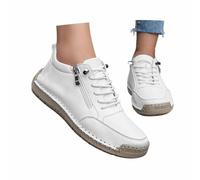 Scarpe ortopediche da donna bianche scarpe da ginnastica da donna bohémien punta scorrevole tacco piattaforma casual business spiaggia espadrillas pompe allenamento estate, bianco, 41.5 EU