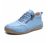 Scarpe ortopediche da donna bianche scarpe da ginnastica da donna bohémien punta scorrevole tacco piattaforma casual business spiaggia espadrillas pompe allenamento estate, blu cielo, 42.5 EU