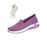 Scarpe Ortopediche da Donna Comode per Camminare,in Tessuto Traspirante,Antiscivolo,con Supporto Plantare,Slip-On,Leggere (Viola, Adulto, Donna, 36, Numero, Sistema Taglie Calzature EU, Media)