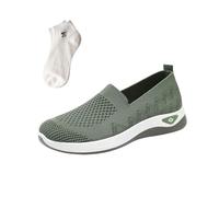 Scarpe Ortopediche da Donna Comode per Camminare,in Tessuto Traspirante,Antiscivolo,con Supporto Plantare,Slip-On,Leggere (Verde, Adulto, Donna, 39, Numero, Sistema Taglie Calzature EU, Media)