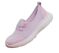 Scarpe ortopediche da donna con suola morbida in rete, comode, leggere, traspiranti, basse, casual, antiscivolo, con supporto per arco plantare, Viola, 0 UK Wide