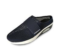 Scarpe ortopediche da donna e uomo, slip-on, scarpe da passeggio, diabetiche, tempo libero, mesh, sperone calcaneare, traspiranti, Blu scuro, 38 EU
