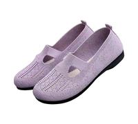 Scarpe ortopediche da donna, eleganti, basse, casual, eleganti, con suola morbida, traspiranti, per corsa, camminate, comode, per attività all'aria aperta, Lilla, 38 EU