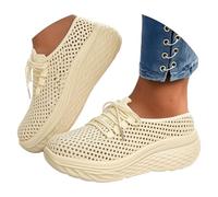 Scarpe ortopediche da donna, estive, slip-on, in rete, traspiranti, beige., 36 EU