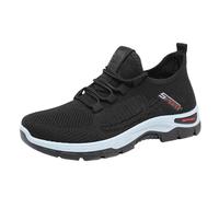 Scarpe ortopediche da donna, in rete traspirante, suola morbida, ortopediche, leggere, sportive, da camminata, comode, con supporto per arco plantare, in memory foam, Nero , 39.5 EU