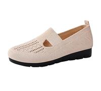 Scarpe ortopediche da donna larghe H infermiere estive estive leggere scarpe da passeggio comode sneakers traspiranti maglia memory foam sandali donna sneakers, beige., 40 EU