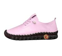 Scarpe ortopediche da donna, larghezza H, leggere, traspiranti, antiscivolo, comode, per il tempo libero, con suola morbida, per camminare, per tutti i giorni e il tempo libero, Rosa chiaro, 38 EU