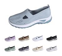 Scarpe ortopediche da donna, leggere, antiscivolo, larghe, con supporto per tendinite d'Achille, scarpe da passeggio con supporto per arco plantare, morbide e traspiranti, in rete